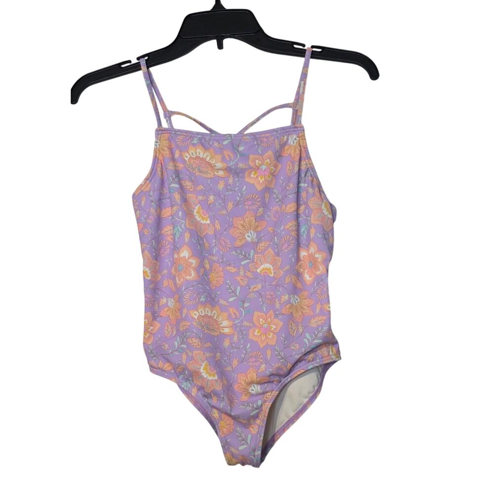 Billabong Girls Hideaway Hippie One Piece Swimsuit, Size 14 Peaceful Lilac NWT‎